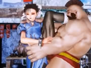 Fighting लड़की Chun Li